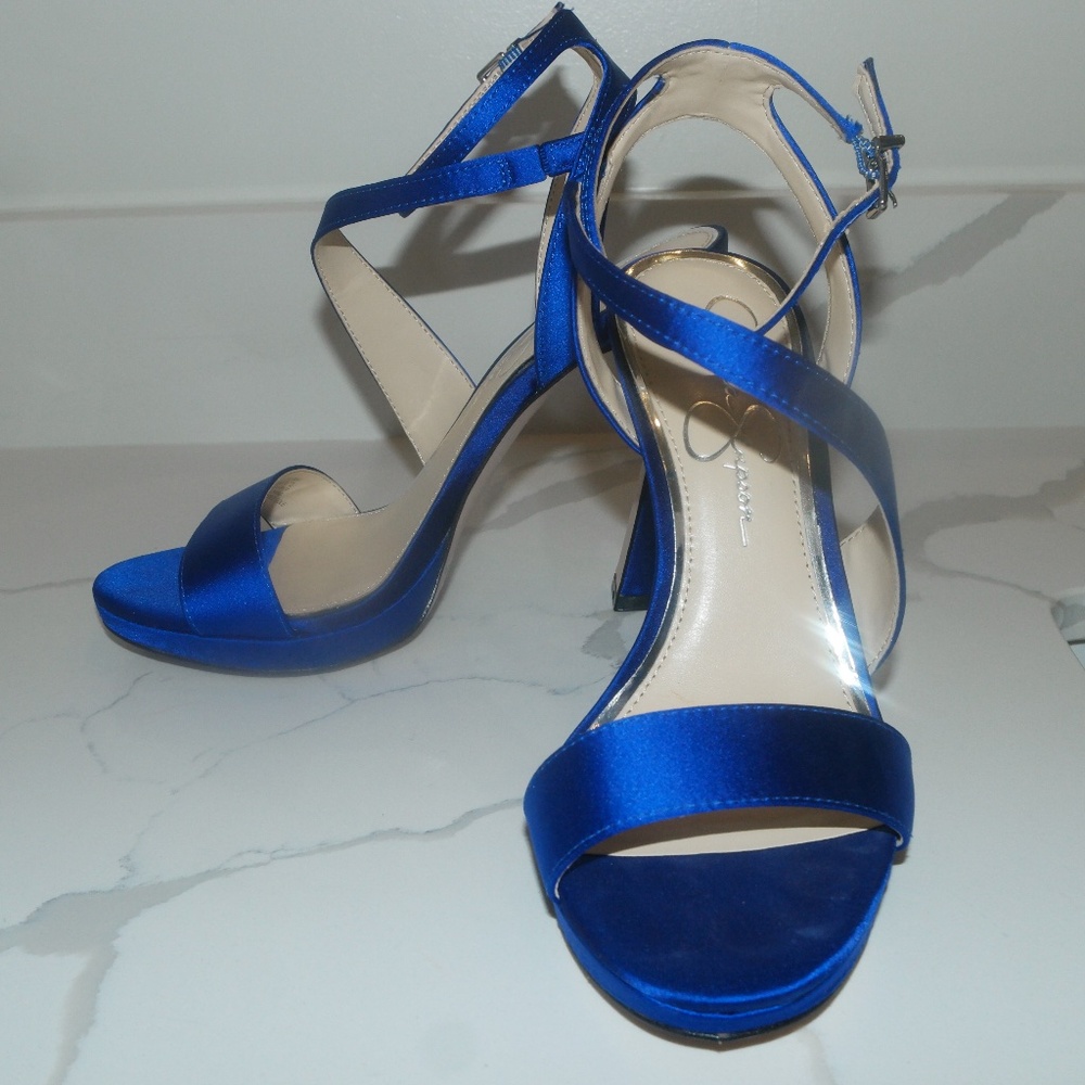 Satin Blue Heels Pumps 4 Inches | Jessica Simpson